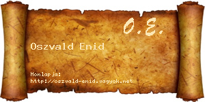 Oszvald Enid névjegykártya